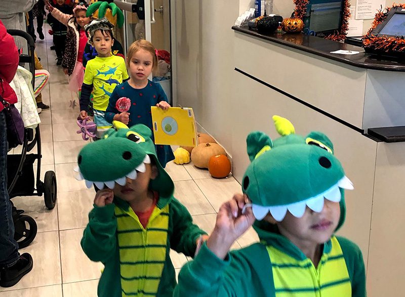 Students dressed up for Halloween at Sugar Mill Montessori School