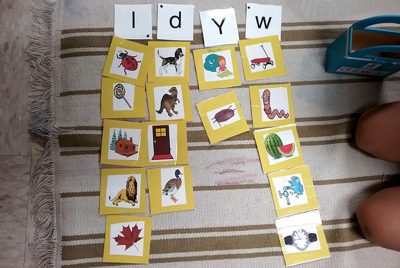 Sugar Mill Montessori School word matching game